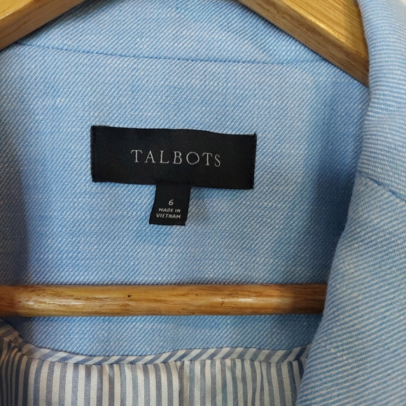 Talbots Linen Blend Long Vest Size 6 - Picture 5 of 11